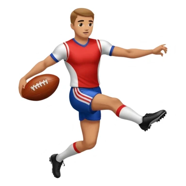 Man kicking afl ball sticker