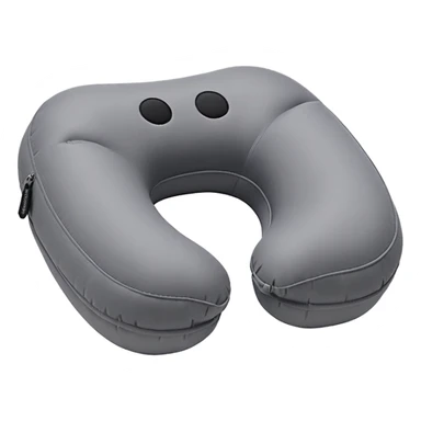 A compact inflatable travel pillow with a sleek surface and adjustable firmness. sticker