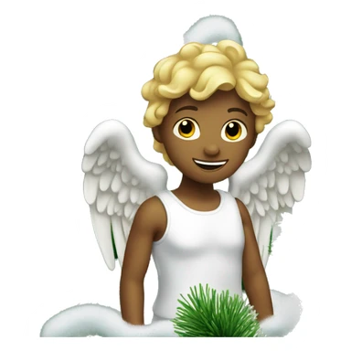 Angel on Xmas tree sticker