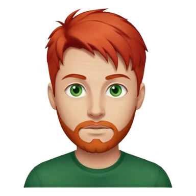 hombre de 30 anos con el pelo pelirrojo y ojos verdes sticker