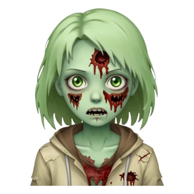 a zombie girl still cute and fine sticker