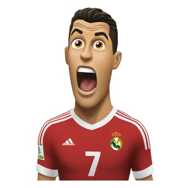 cristiano ronaldo shouting siuuu sticker