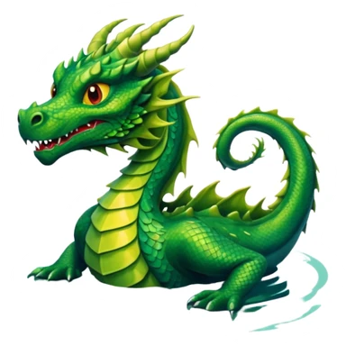 dragon in the lake sticker