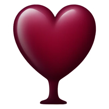 Wine red heart sticker