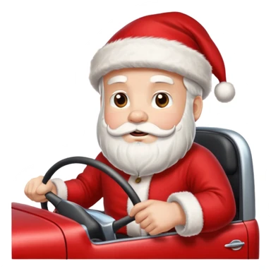 Santa in Chevy truck  sticker