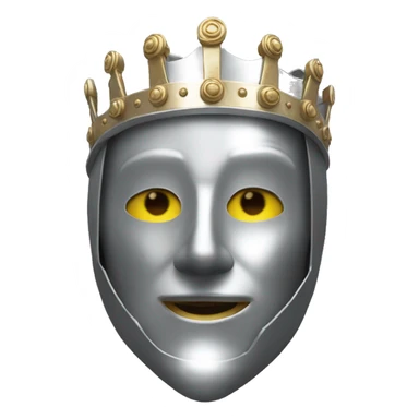 king baldwin IV in silver full face mask up pose sticker