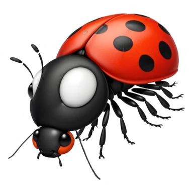 Ladybug giving a kiss in the air sticker