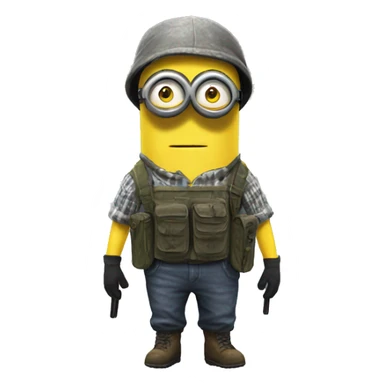 A Minion in DAYZ survival gear   sticker