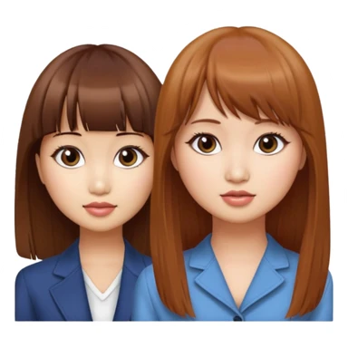Brenda Song and Debby Ryan (straight bangs) sticker