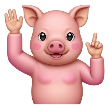 dabbing pig sticker