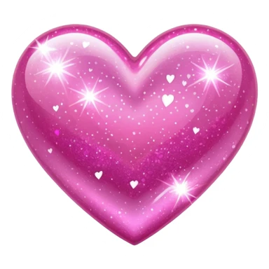 Pink sparkle heart  sticker