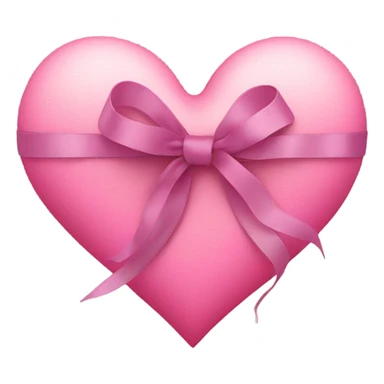Pink heart with silk ribbon across front sticker