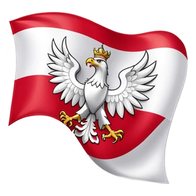 poland flag with eagle swooping  sticker