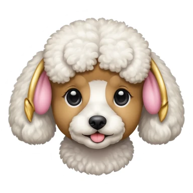 cute poodle sticker