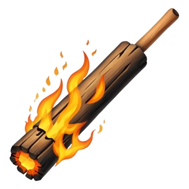wood fire stick  sticker