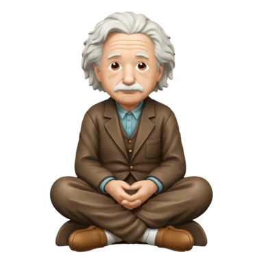 sitting philosopher-statue as albert einstein sticker