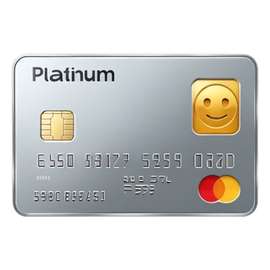 Platinum credit card sticker