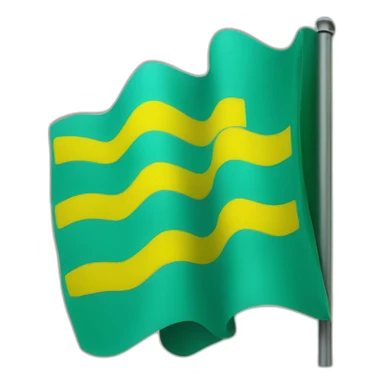 Drapeau bleu vert claire jaune comme celui du rif sticker