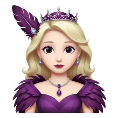  Princess – feather brooch + plum gown,Shadow Princesses. sticker