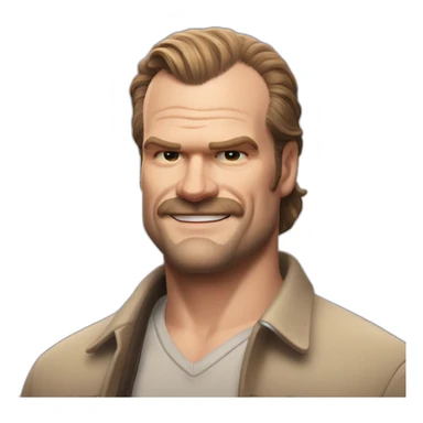Jim Hopper David harbour smiling sticker