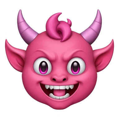Devil emoji but pink 😈 sticker
