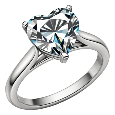Heart-shaped Diamond Engagement Ring in Platinum, Tiffany sticker