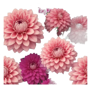 Cluster of dahlias sticker