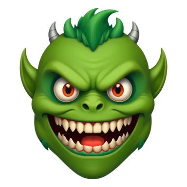 Monster with scary eyes sticker