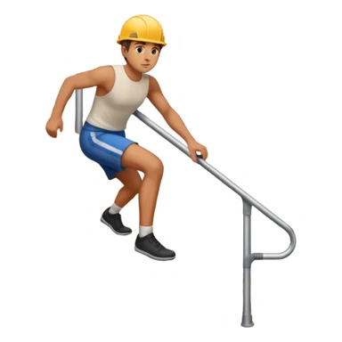 stairs with a person climbing upward sticker