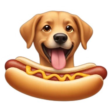 Dog eat a hotdog  sticker
