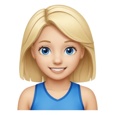 a young girl with blonde hair is playing sports sticker
