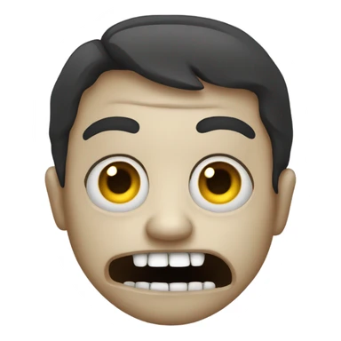 scary creepy ugly weird face sticker