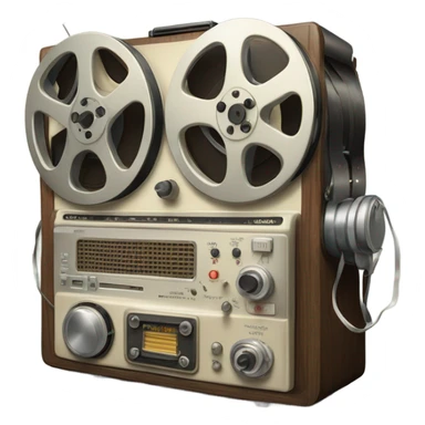 vintage magnetophone reel to reel sticker