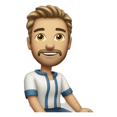 man on yacht sticker