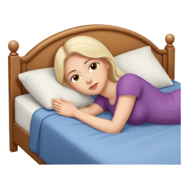 Femme qui cambré allongée sur son lit  sticker