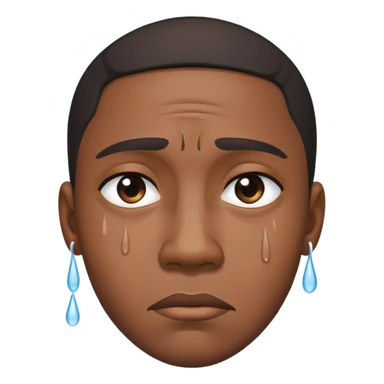 un homme noir qui pleure sticker