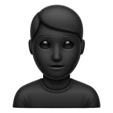 silueta negra persona sin cara sticker