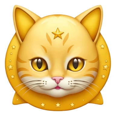 A star with a cat face ⭐️🐱 sticker