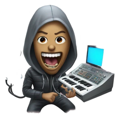 Gabber with a neutron synth sticker