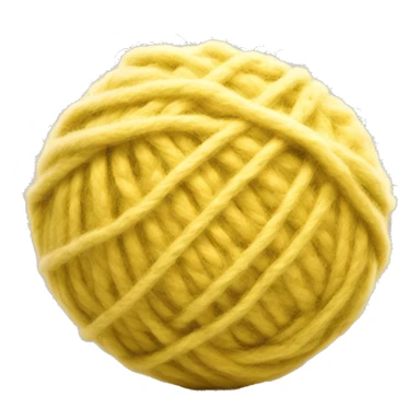 Yellow colour ball of wool sticker
