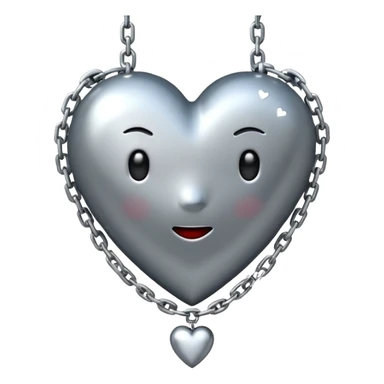 emo heart with night sky and falling chains sticker