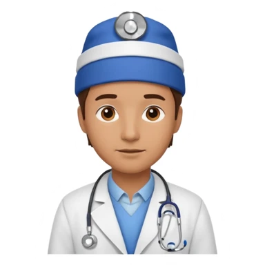 doctor with blue hat sticker