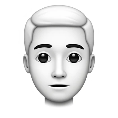 black and white doodle with all black face sticker