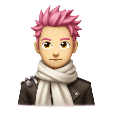 natsu dragneel white scarf sticker