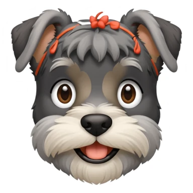 Happy Schnauzer saying hello sticker