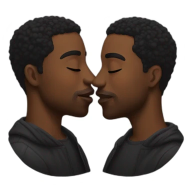 Gay black dudes kissing sticker