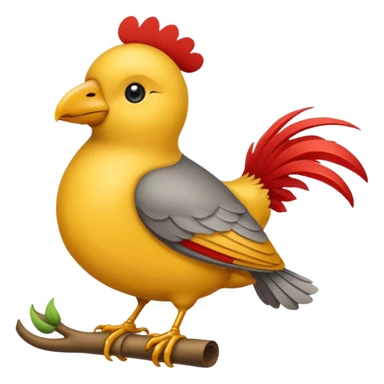 Calopsita com cabeça amarela, corpo cinza, topete, cauda longa e bochechas vermelhas sticker