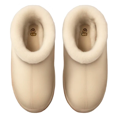 pastel beige cute ugg slippers sticker