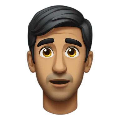 Crying rishi sunak with a tear rolling down his gave sticker