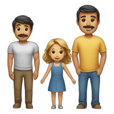 mama papa hijo hija rubios sticker